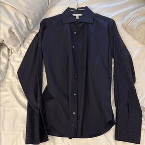 Banana Republic Black Dress Shirt Tailored Fit